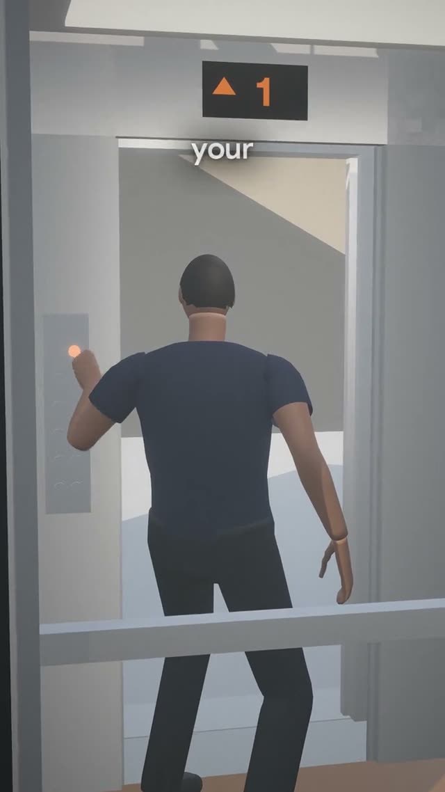 Elevator: KI-generierter 3D-Werbefilm für wie ein Aufzug dich hochzieht und warum er nicht abstürzt, eine durchgehende Kamerafahrt durch 3D-Welten im Format 9:16