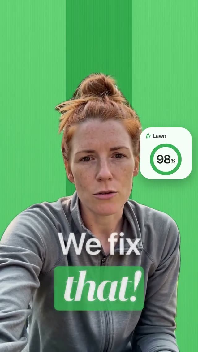 Greenstripe Lawns: KI-Talking-Head-Video für wöchentliche Rasenpflege, Sprecher mit Untertiteln und Motion-Design-Einblendungen im Format 9:16