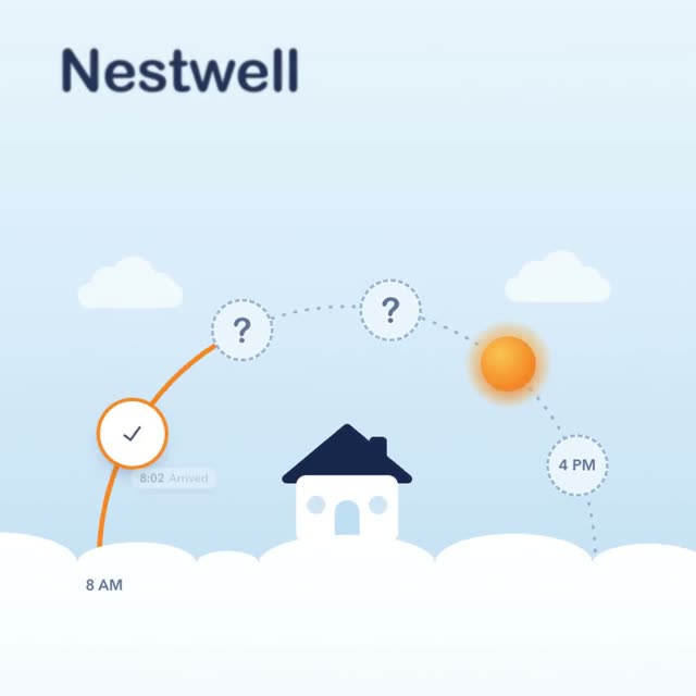 Nestwell: KI-generierter Produktfilm für eine Kita-App für Eltern und Erzieher, Motion-Design-Video im Format 1:1