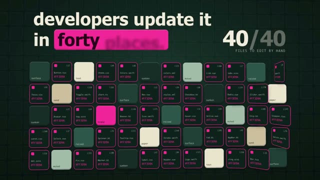 Tokari: KI-generierter Produktfilm für ein Tool zum Synchronisieren von Design-Tokens, Motion-Design-Video im Format 16:9